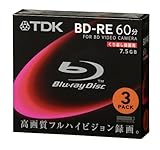 TDK ビデオカメラ用 8cmブルーレイディスク 繰返し記録用（BD-RE） 7.5GB 3枚パック BEC75A3S