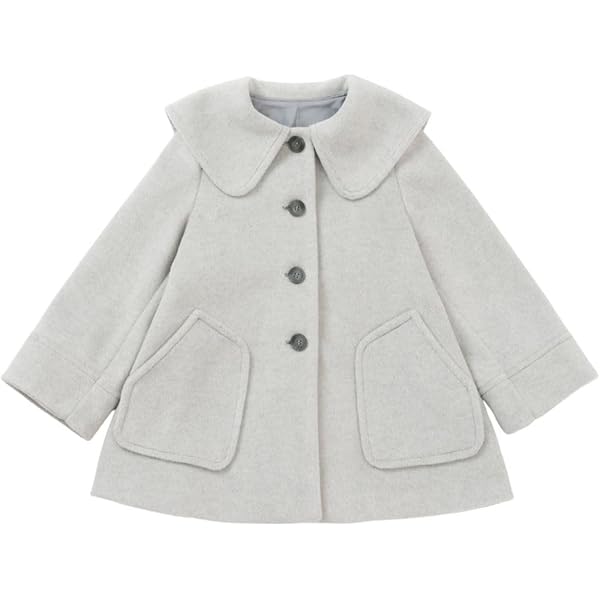 Amazon | [ショパン] BIGカラーAラインコート 100cm グレー (7572-7317