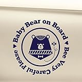Baby Bear on Board Boyビニールデカールラップトップ車トラックバンパーウィンドウステッカー – ネイビーブルー