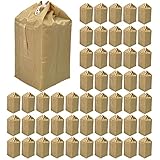 オリタニ 業務用 リネン ドライ品 汚れ物 回収袋 ランドリー バッグ 大 120L ポリエステル 50枚組 (ベージュ)