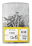 WAKAI ステンレス釘 平頭 プロパック #13X45mm 約75本 6A1345