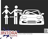 JINTORA ステッカー/カーステッカー - jdm love s13-210x96 mm - JDM/Die cut - 車/ウィンドウ/ラップトップ/ウィンドウ - 白