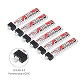 GNB 6本 300mAh 30C 1S LiPoバッテリー3.8V/4.35V LiHvバッテリーJST-PH 2.0コネクタ付き、Tiny WhoopマイクロFPVレーシングドローン用