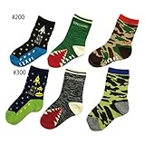 【SiShuNon/SKAPE】ボーイズ3足セットソックス エスケープ ベビー キッズ ボーイズ 男の子 迷彩 シャーク 3足セット 3P ソックス 靴下 19-21 200