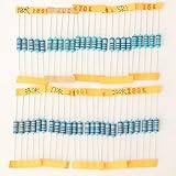 500個1W 1％金属膜抵抗100Ω10オーム1Mオームアソートキット