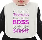 Act Like A Princess Think Like A Boss Funny Slogan ネクタイを有する有機ビブ Medium