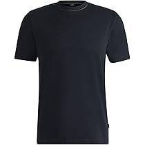 BOSS Tシャツ リラックスフィット 50538923-001_BLACK BOSS - Mercerized-cotton slim-fit T-shirt with collar stripe