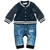 《秋冬春対応》SHORH KID'S(ショーキッズ) 裏シャギー起毛・ニット裏起毛アーバンスタジャン切替カバーオール 80cm/ネイビー NO.SD-70874
