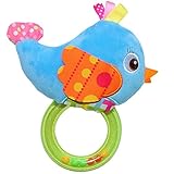 Happy Cherry　赤ちゃん　ベビー　ガラガラ玩具　知育玩具　教育玩具　可愛い　面白い　動物 バード　イエロー