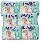 6 Packs of Bambo Nature Mini Nappies (3 to 6 kg, 7 to 13 lbs) by Bambo Nature