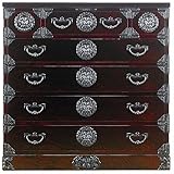 岩谷堂箪笥 北上整理6号 南部鉄器金具 牡丹紋様 幅100cm 奥行45cm 高さ100cm No.796