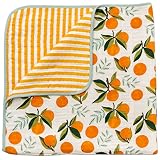 CLEMENTINE KIDS(クレメンタインキッズ) クレメンタインキッズ 4重ガーゼ モスリンコットン リバーシブル キルト120x120cm 出産祝いプレイマット ベビーブランケット Cleme