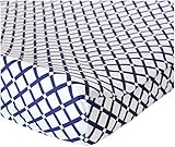 Oliver B Checks Changing Pad Cover - Navy by Oliver B