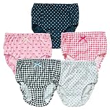 西松屋 EFD 5枚組ショーツ（格子・ドット・リボン）【100cm・110cm・120cm・130cm・140cm】 キッズ 女の子 130