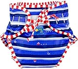 Kushies Swim Diaper, Blue Ahoy Print, Large by Kushies [並行輸入品]