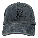 大人 デニム キャップクレージー ジラフ キリン レディ モー モー 今季最新 ヒップホップ キャップ ストーリート系 紫外線対策 日よけ 小顔効果 プリント付き 無地 ライトブルー