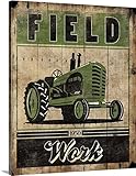 Jaceグレープレミアムシックラップキャンバス壁アート印刷題名Farming Lifeトラクターグリーン 11" x 14" 2186975_24_11x14_none