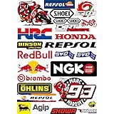 HOOWDAMY 車 バイク ステッカー レーシングスポンサーロゴ デカール オートバイステッカー反射ステッカー30x20cmデカール (57#)