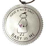 マタニティマークBABY in ME（R）ベイビーインミー　バッグチャーム シルバー×ハートラメ