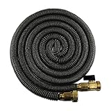 Top Quality 50 Feet Expandable Double Latex Core Garden/Car Hose with Solid Brass Connectors & Valve