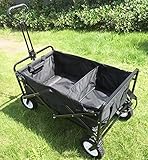 マルチキャリー 台車 アウトドア 　折りたたみ　キャリーワゴン　運搬　リヤカー　大型 犬カート　キャリーカート　カバーは取り外し可能 (ブラック)