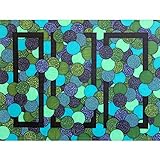 Artisticle Blue Green Geometric Art Print, 8" x 10" [並行輸入品]