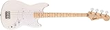 Squier by Fender スクワイヤー エレキベースSquier Sonic™ Bronco™ Bass, Maple Fingerboard, White Pickguard, Arctic White ソフトケース付き