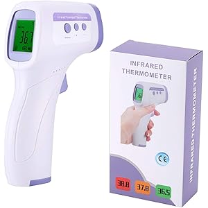 非接触型 Huichain電子温度計 体温検出器 手 おでこの温度測定、アクセスコントロール、0.5秒即時計測、自動記録されたデータの、事務所入口検査、スーパーや用、工場学校用、店舗企業用