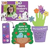 Mothers Day Craft Kit Peanuts Snoopy | Mom Picture Photo Frame Beaded Charm Bookmark Why I Love My M