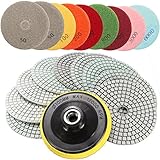 10pcs 4インチ50 to 6000グリット大理石ダイヤモンド研磨パッド花崗岩、Polish