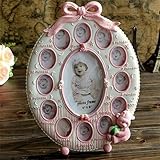 AUCH 1Pcs Cute&Lovely&New Resin Baby's First Year 12 Month Collage Picture Rack 13 Opening Desktop P