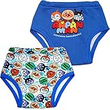 4重層 トイトレトレーニング アンパンマン おむつはずし パンツ【2枚組】 ANPANMAN 肌着 pz-ia5750 100cm ブルー
