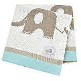 Just Born Jacquard Sweater Blanket, Elephant by Just Born