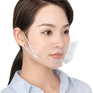 【日本メーカー保証】 unifiss 透明 シールド マスク 洗える 個別包装 10枚入り マウスシールド クリアマスク