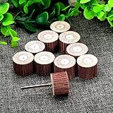 10 PC Dremel ロータリー用の 20 mm 研磨サンドペーパーフラップホイールパッド w シャンク 240 どうさし