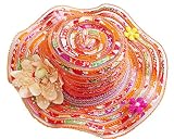 子供帽子 幼児帽子　52cｍ　コサージュ　ゴム付 (オレンジ)