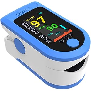 2021年最新酸素 .濃度計 看護 家庭用 介護 【在庫】 (Blue)