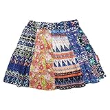 【SiShuNon/Kiccoly】切替ワンダーイロイロスカート キッコリー キッズ 女の子 ワンダー 総柄 イロイロ エスニック スカート 100 4 ネイビー