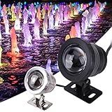 水中ライト　 高輝度・省エネ 7色 IP68完全防水 12V 10W LEDスポットライト　水槽・噴水用 　多色変化　噴水庭 庭明かり　リモコン付け