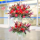 スタンド花 二段1色指定 2.9万円コース（赤系）