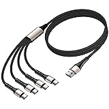 SIQIWO マルチ USB C ケーブル 急速充電 [1.2M/2パック] QC 3.0(3A) USB C スプリッターケーブル 4 in 1 充電コード 4つのタイプCポート付き iPhone 17 16 15 Pro/iPad Air/Pro/Samsung Galaxy S25 S4/Sony Xperia/LG/Fujitsuに対応