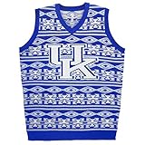 NCAA Football 2015アステカ印刷醜いクリスマスセーターベスト – Kentucky Wildcats M ブルー