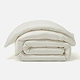 NELPANDA 高級綿100％ 掛け布団カバー CLASSICシリーズ 5つ星ホテル仕様 サテン織 300本高密度 綿 長繊維コットン100% オールシーズン ベッドリネン 上品でなめらかな光沢 （セミダブル・170×210cm, ホワイト）