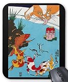 歌川国芳『 金魚づくし 』のマウスパッド：フォトパッド（ 浮世絵シリーズ ） (百ものがたり)