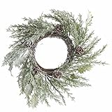 工場直接クラフト® Snowy人工Cypress Pine花輪の装飾、工芸と作成