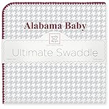 SwaddleDesigns Ultimate Swaddle Blanket, Made in USA, Premium Cotton Flannel, University of Alabama,