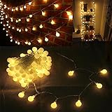 AMARS Bedroom LED String Lights Waterproof Globe String Light USB Powered 12M/39FT Party Garden Stri
