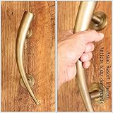 MANJA MTMET-107-左 真鍮 取っ手 ドアノブ つまみ ハンドル アンティーク レトロ調 ナチュラル