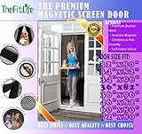 TheFitLife マグネットスクリーンドア フルフレームのマジックテープと強力磁石付きの丈夫なメッシュカーテン 自然に閉じる 38''x83'' - Fits doors up to 36''x8