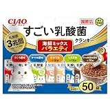チャオ (CIAO) すごい乳酸菌 クランキー 海鮮ミックスバラエティ 190g×8袋 猫用 ドライフード